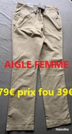 PANTALON AIGLE STRECH FEMME ASAYA CORDE T 44 60390-44