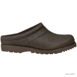 Aigle Sabot En Cuir Basilo Couleur Marron.