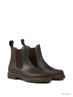 Aigle Chaussures En Cuir QUERCY Marron