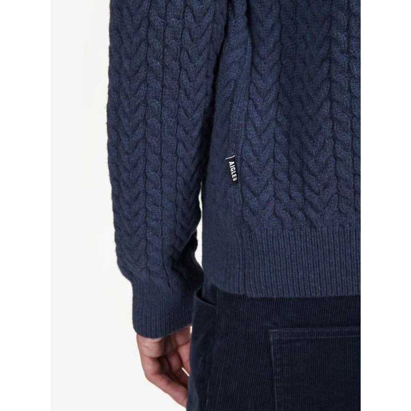 Pull Torsadé Col Rond Aigle 7 Pull Torsadé Col Rond Aigle – Image 7