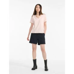 T-Shirt Col V En Coton Lin Aigle 18 T-Shirt Col V En Coton Lin Aigle -Aigle t shirt col v en coton lin aigle 6